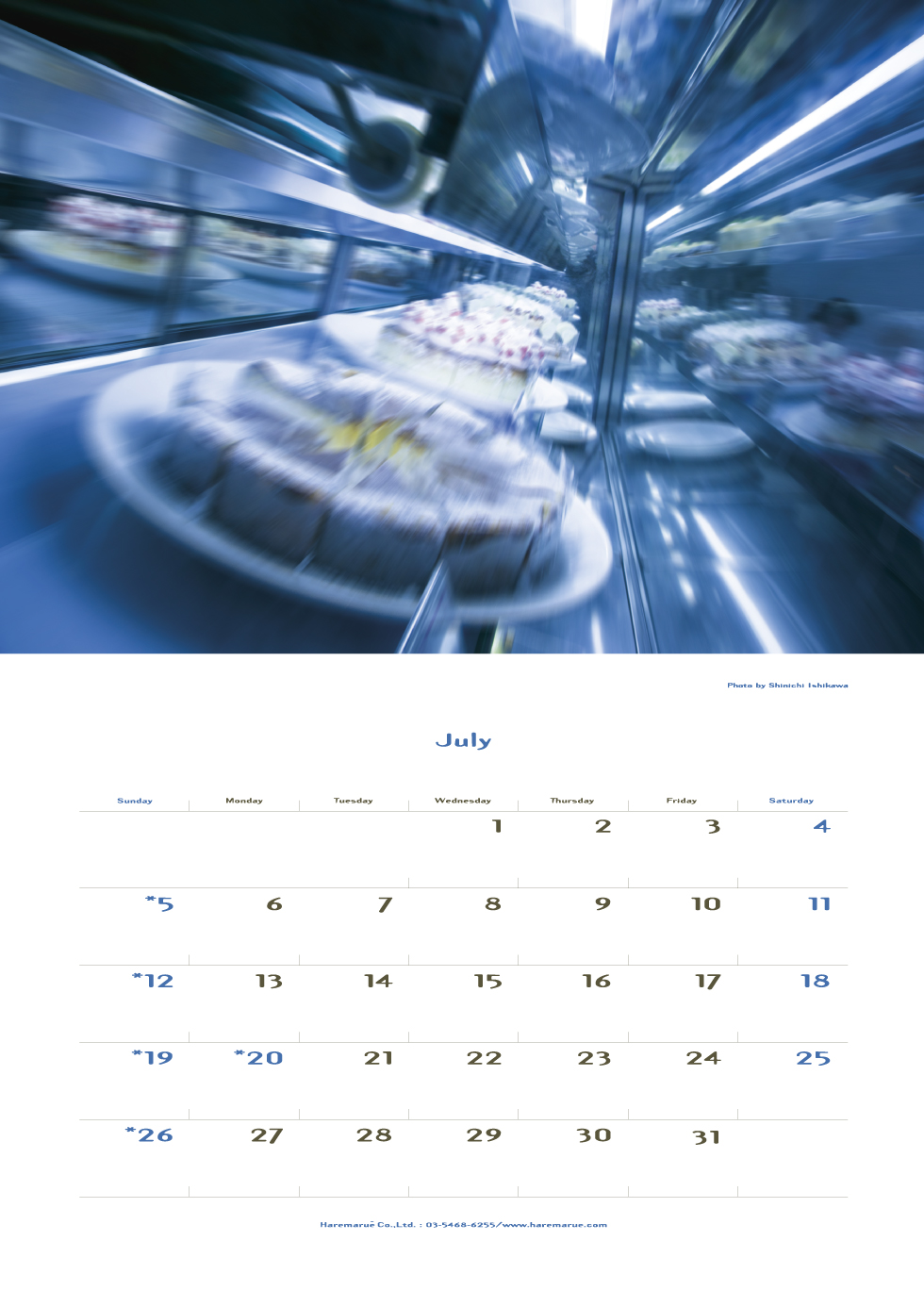 2015年原宿カレンダー7月