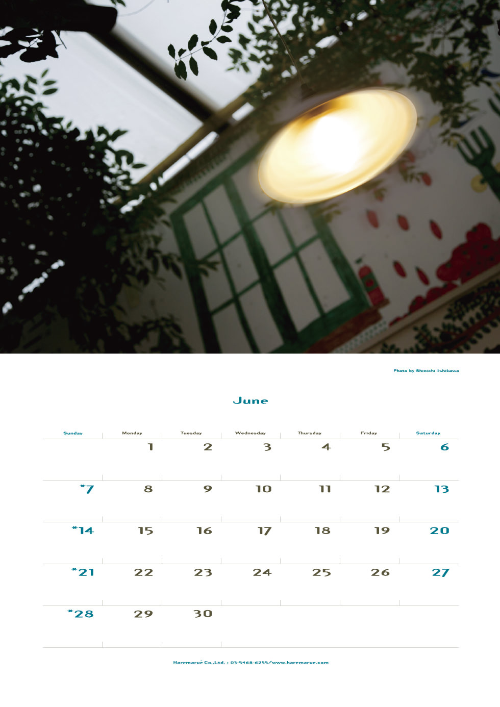 2015年原宿カレンダー6月